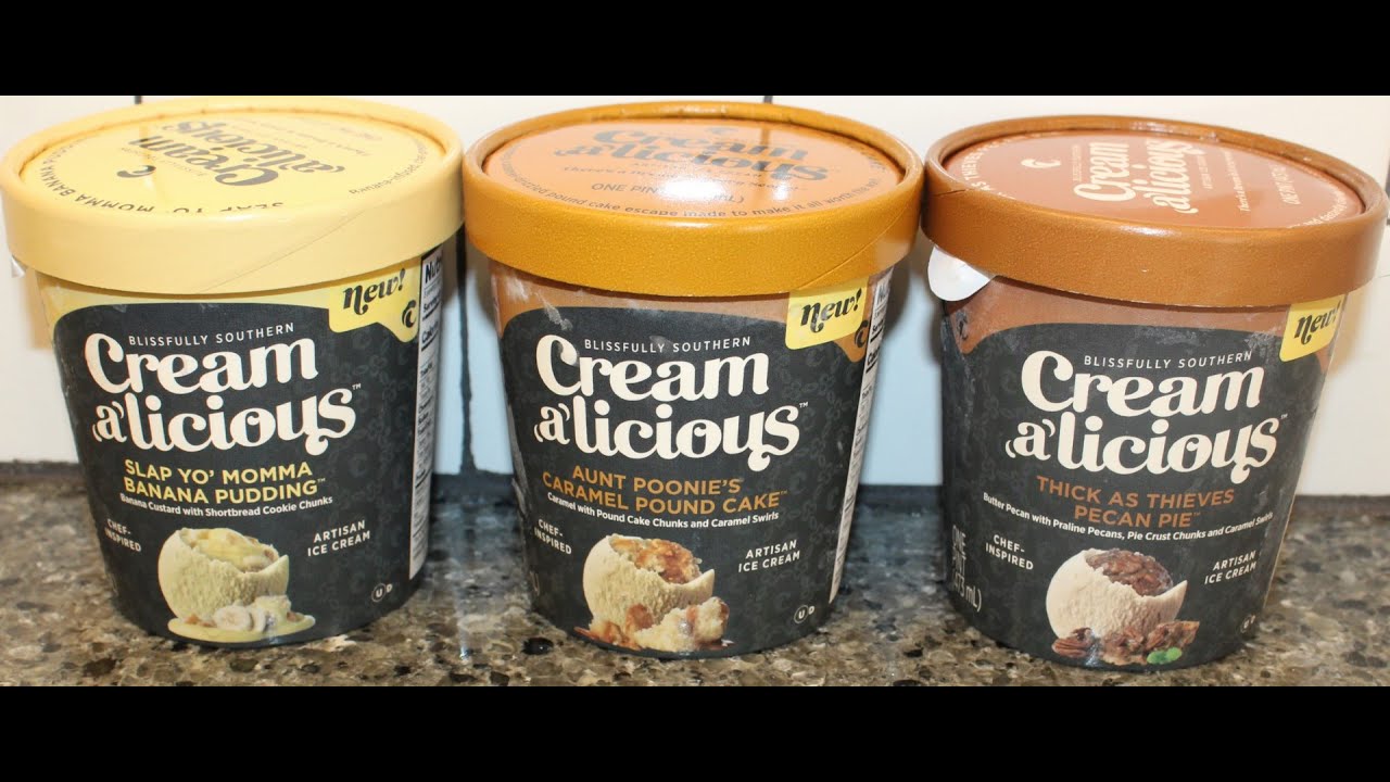 Creamalicious Ice Cream: Banana Pudding, Caramel Pound Cake & Pecan Pie Review