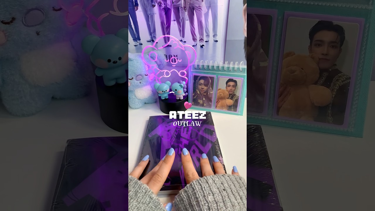 unboxing ATEEZ outlaw album! Z ver 💕🍞🕶️ #ateez #ateezalbum #ateezoutlaw #kpopalbumunboxing