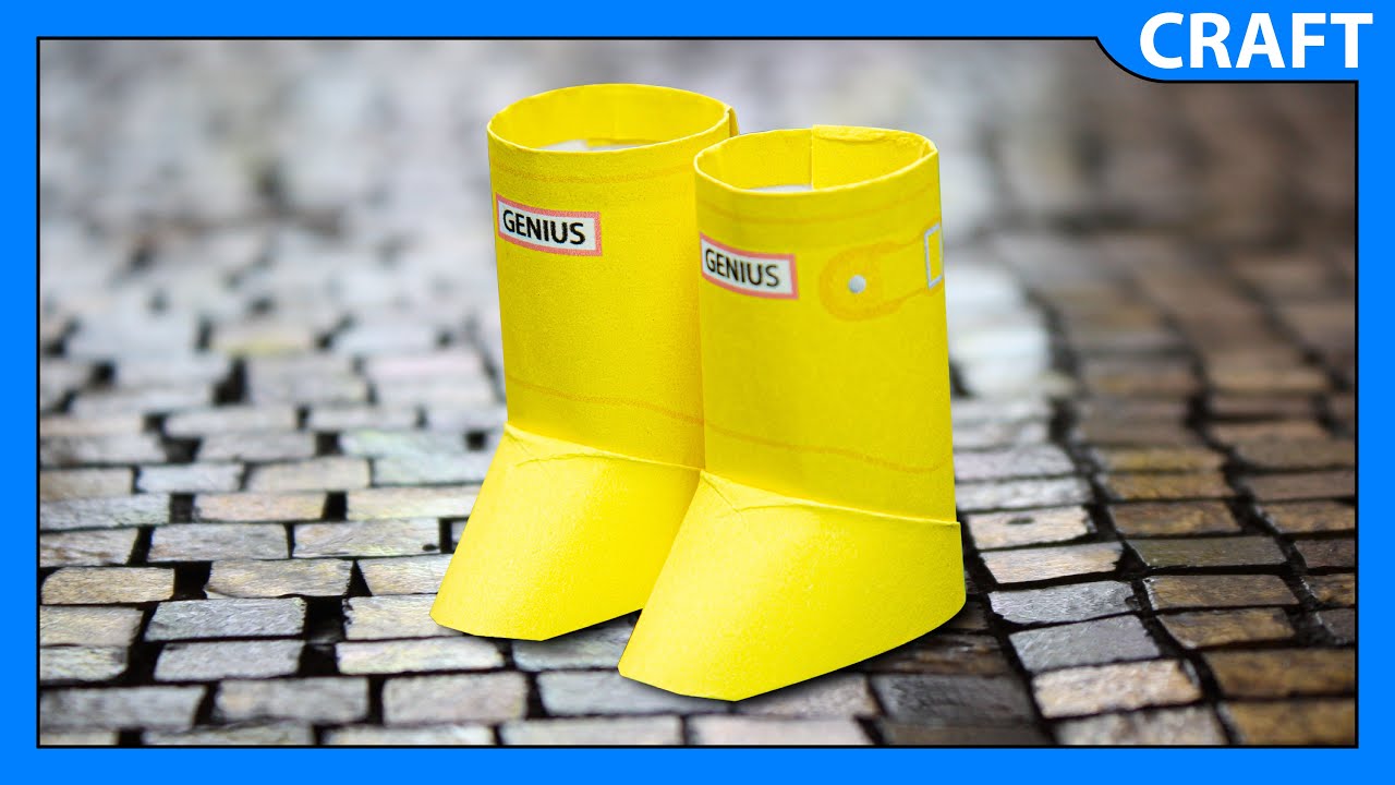 Easy Origami Rain Boots | Paper Boots | FREE Template
