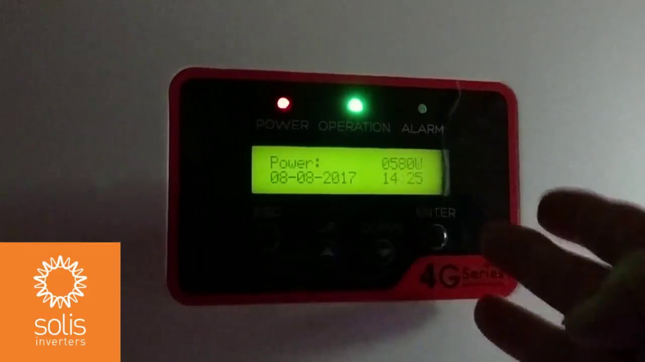 Видеоинструкция по работе с инвертором Solis - Эксплуатация дисплея