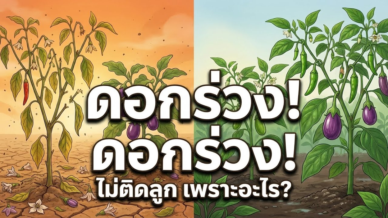 พริก มะเขือ ดอกดกแต่ไม่ติดลูก เพราะอะไร?