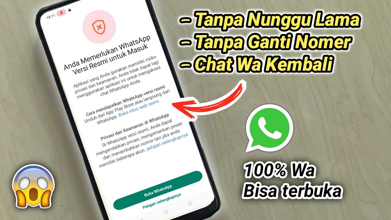 Cara Mengatasi Anda Memerlukan WhatsApp Versi Resmi Untuk Masuk 100% Work