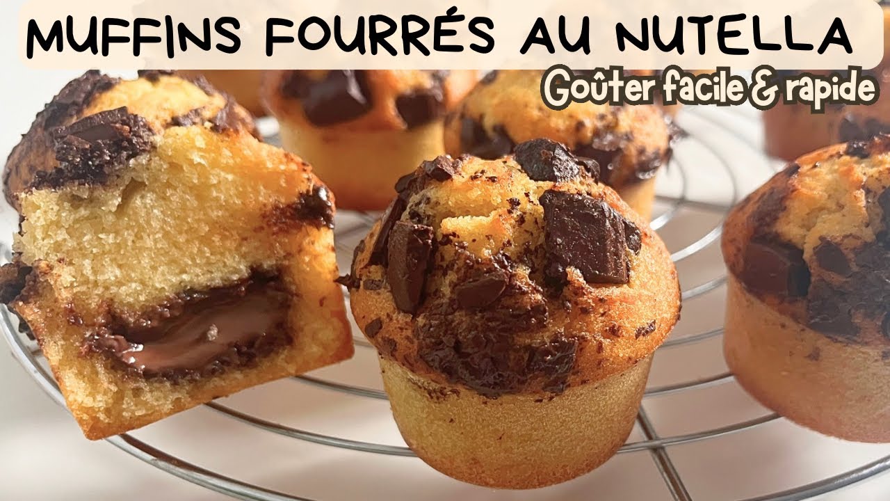 Muffins fourrés au Nutella - Facile & rapide pour le goûter