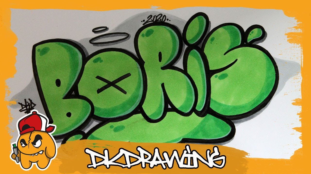 Graffiti Tutorial - How to draw graffiti names - Boris #44