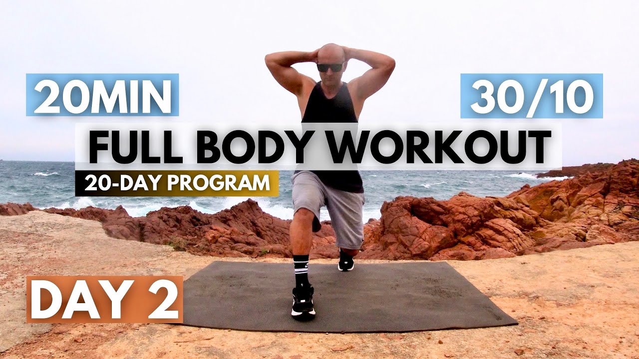 HIIT Full Body Workout 20 Min / TABATA 30/10 / 20-Day Program DAY 2