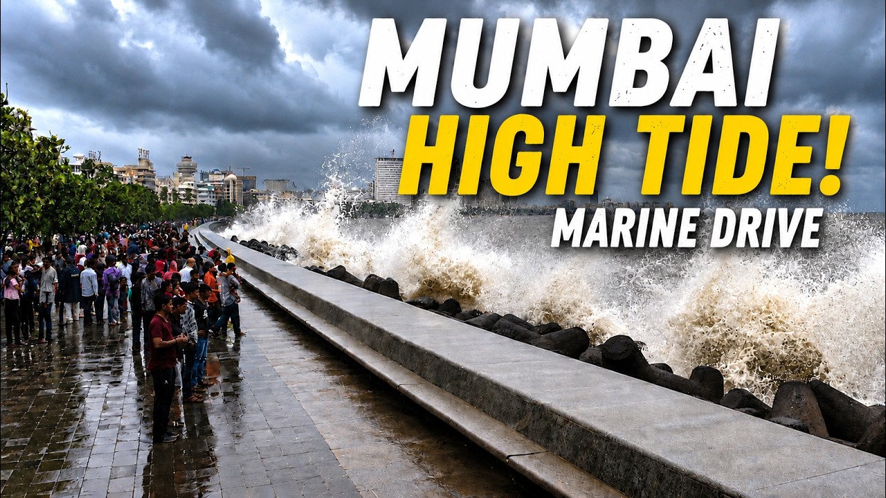 Mumbai High Tide at Marine Drive 🌊 | Mumbai Monsoon 2026 | CSMT to Nariman Point