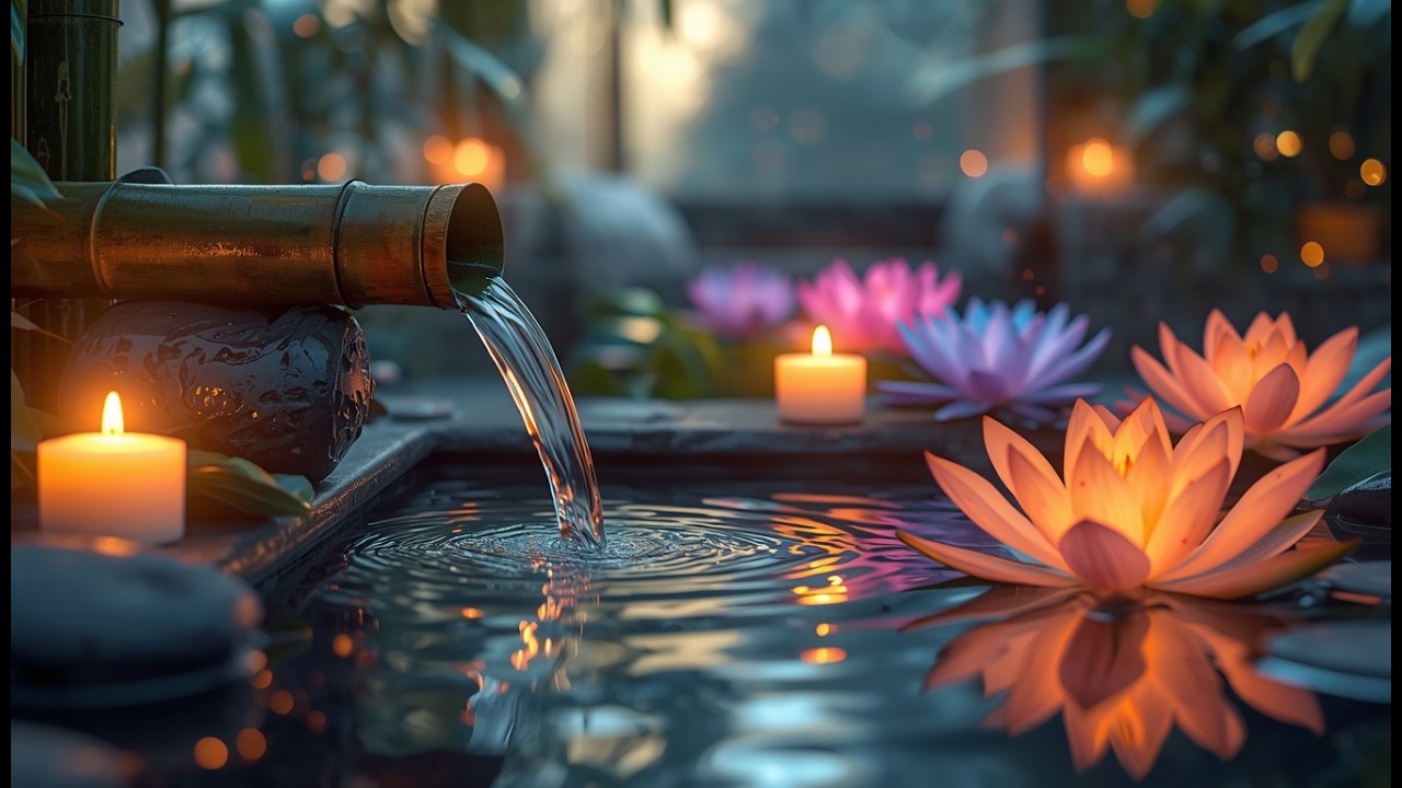Peaceful Sleep Music with Flowing Water and Soft Night Ambience | LIVE
