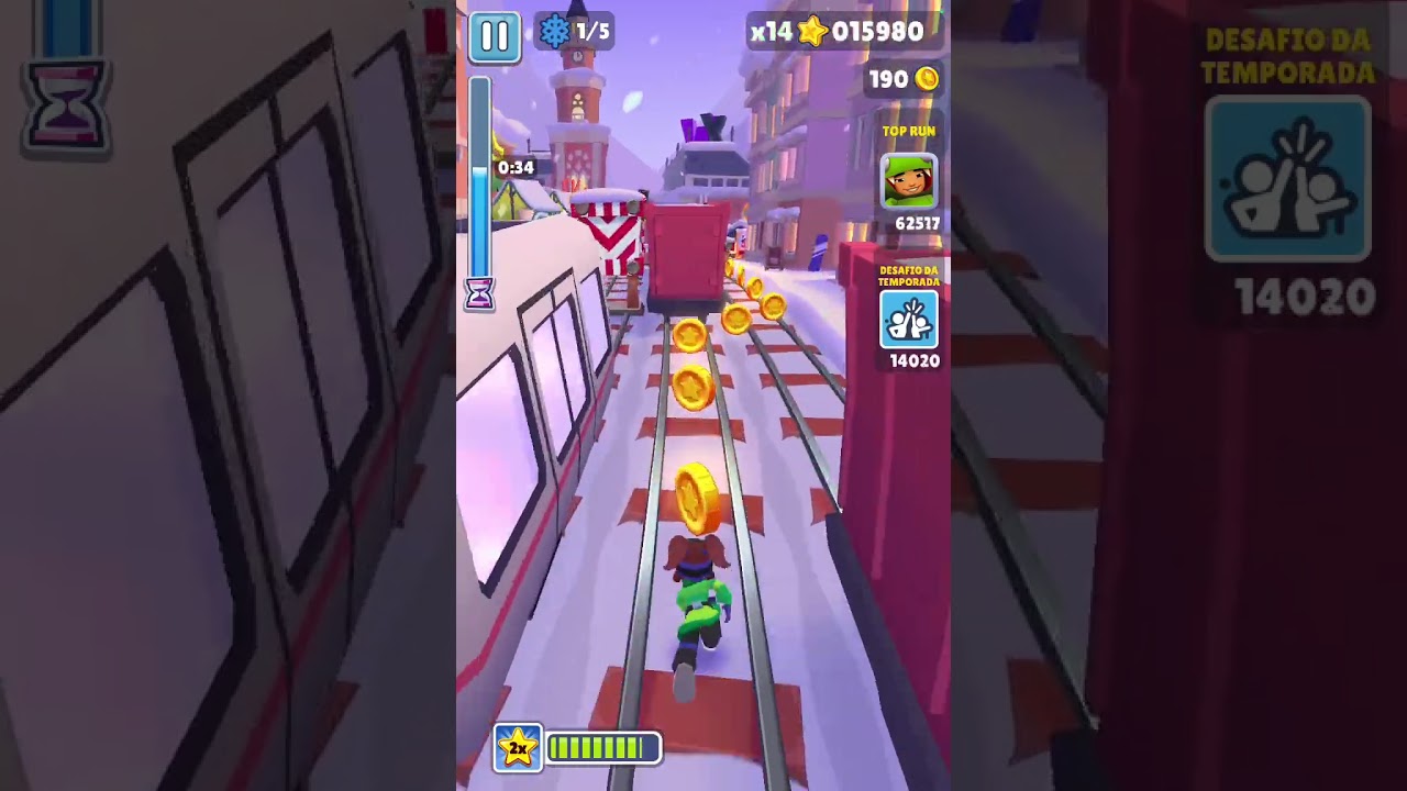 Jogando subway surfers