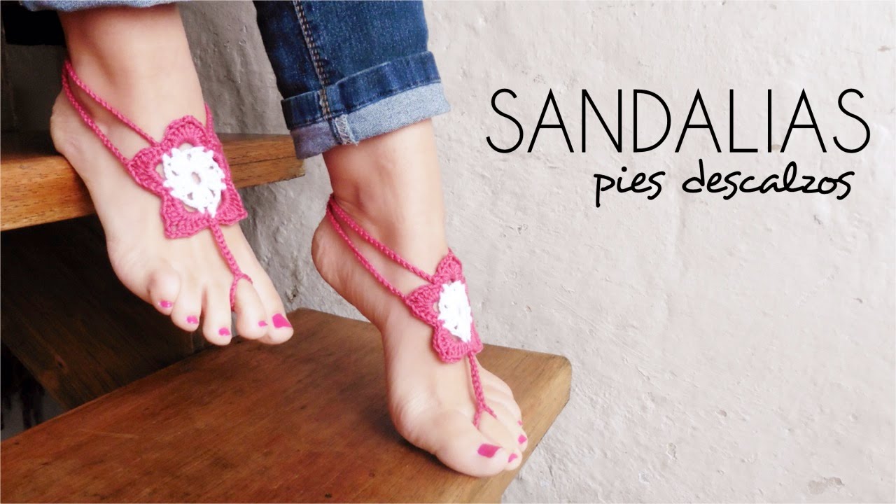 SANDALIAS PIES DESCALZOS a crochet | BAREFOOT SANDALS (english sub) | paso a paso AHUYAMA CROCHET