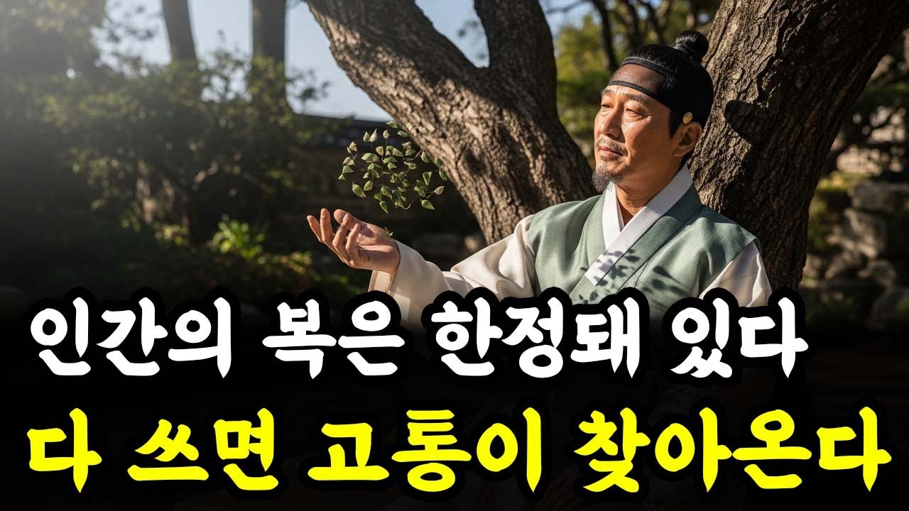 인간의 복은 한정돼 있다, 다 쓰면 고통이 찾아온다 | 인생 철학 | 고인의 가르침