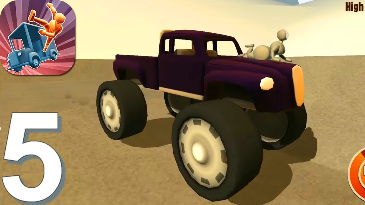 Stickman Turbo Dismount - Gameplay Walkthrough Part 5 (Android, iOS Gameplay)