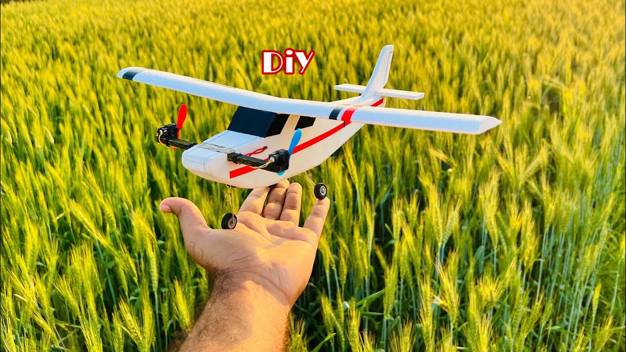 How to make small Rc trainer plane with coreless motors | Full Build | #HumayunNajabat