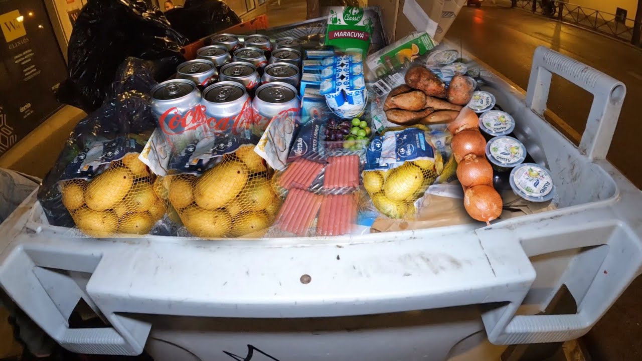 OMG!! SULIT ANG GABI SA PAMAMASURA | DUMPSTER DIVING IN SPAIN | harvesting free foods from dumpster