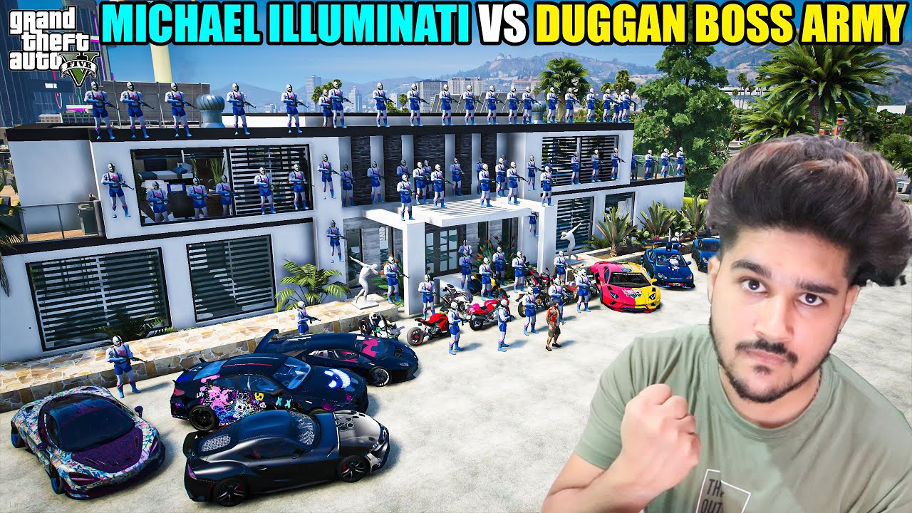 🔺GTA 5 : MICHAEL THE INDIAN MAFIA ILLUMINATI VS DUGGAN BOSS ARMY WITH UNDERWATER🔥