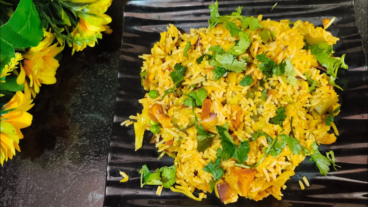 Veg pulao#rice#yummy#lunch#dinner#recipe