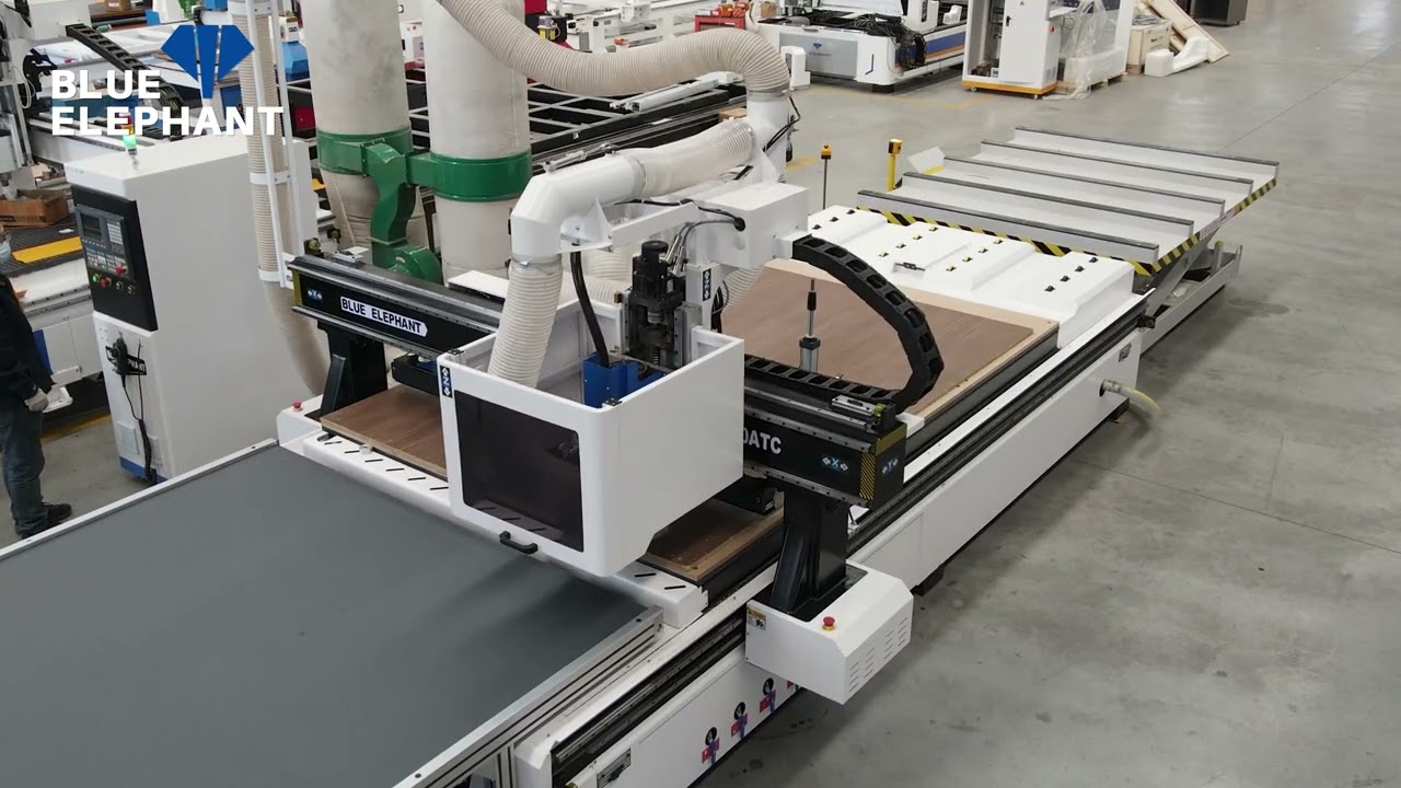 Blue elephant ELE2030ATC nesting machine with auto loading and unloading for panel furniture
