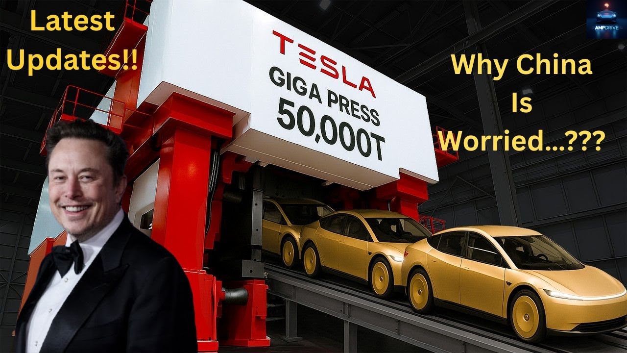 Tesla&rsquo;s 50,000-Ton Giga Press vs China&rsquo;s 16,000-Ton: EV Revolution Unveiled!