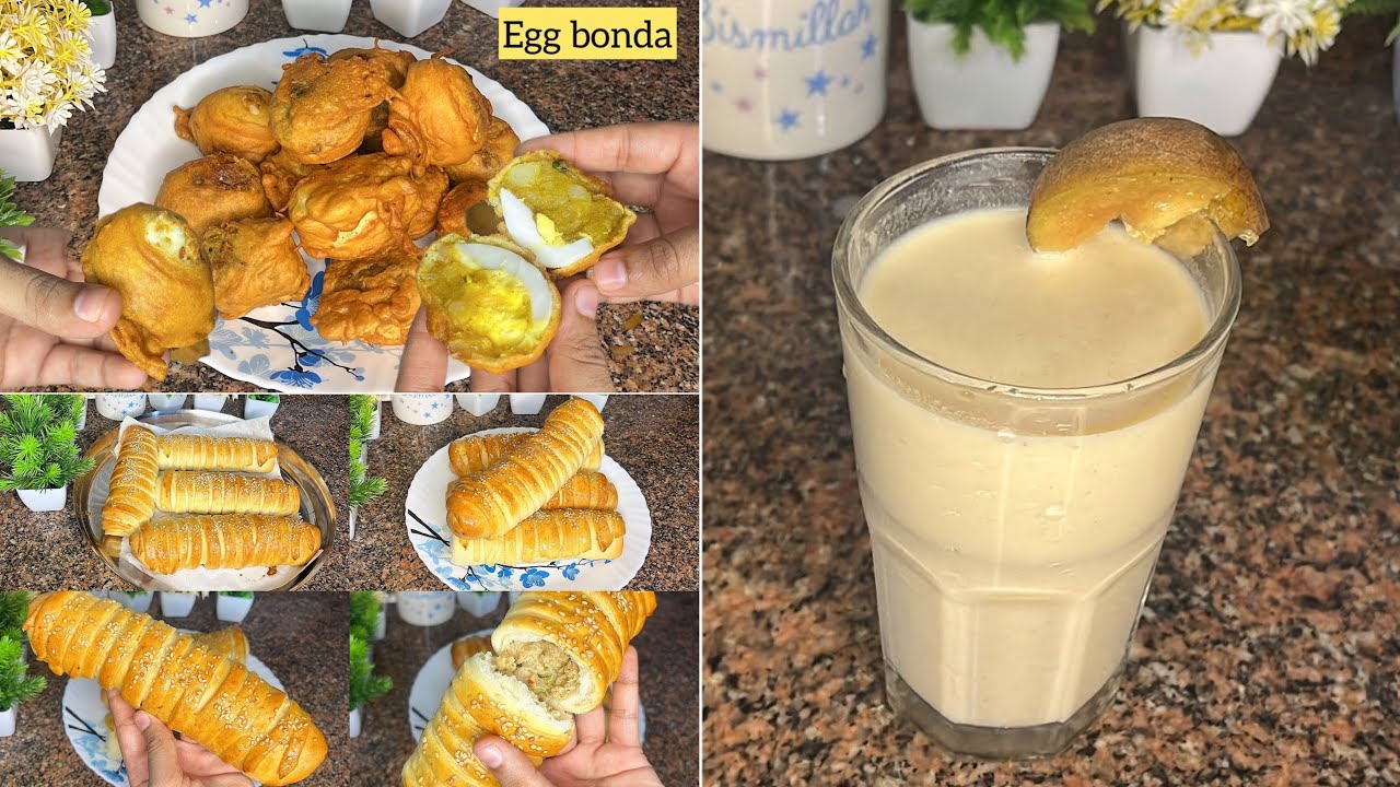 Ramadan special 2026 Recipes🌙|iftar drink/Snacks 👌|egg bonda |chikoo juice |chicken bread recipe❤️