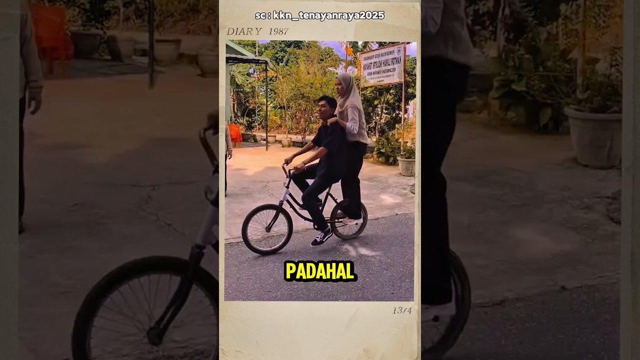 Ketika boncengan naik sepeda kena apes