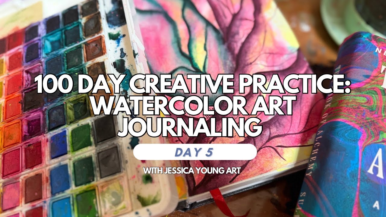 100 Day Creative Practice Day 5: Watercolor Art Journaling with Prompts from The Book of Alchemy 