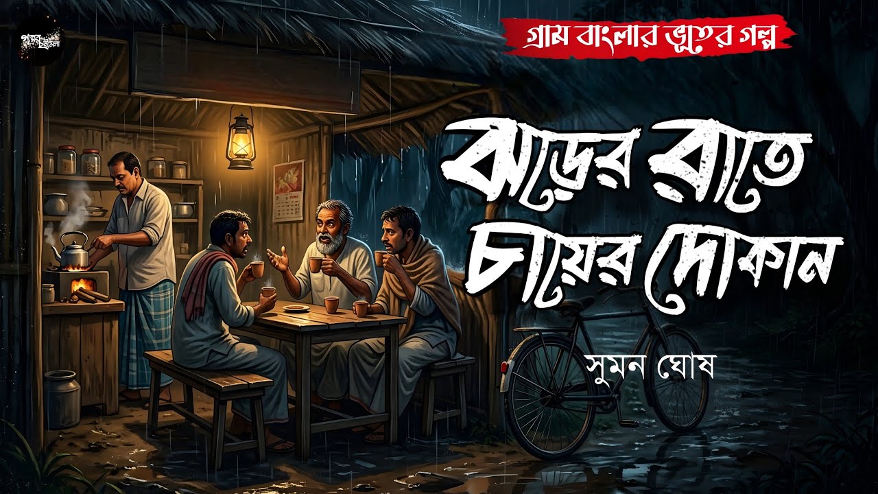 Tea Shop on a Stormy Night (Ghost Story of Gram Banglar) | Gram Banglar Bhuter Golpo | Bengali Audio Story