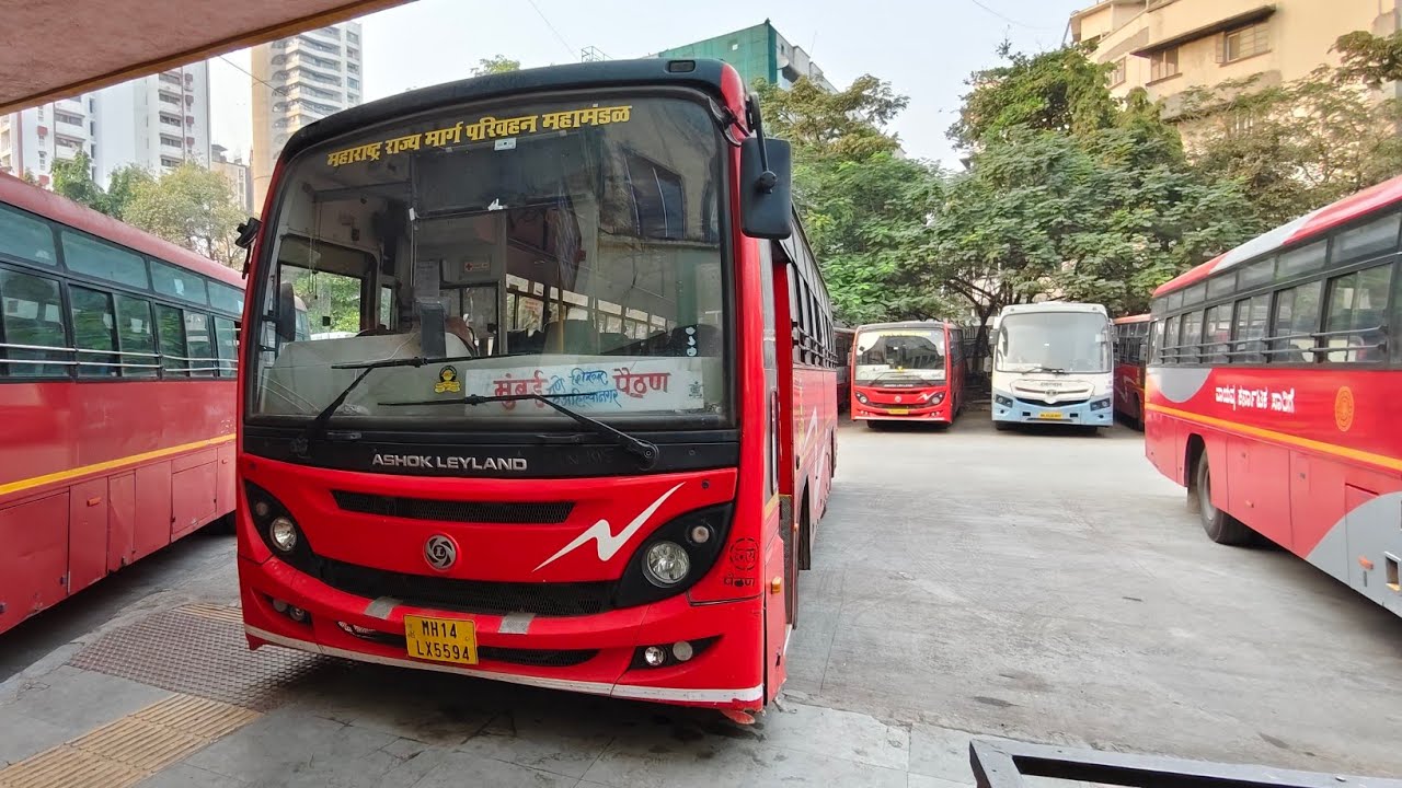 Mumbai To Paithan Bus Journey In MSRTC Ashok Leyland Bs6 Lal Pari #mumbai #पैठण