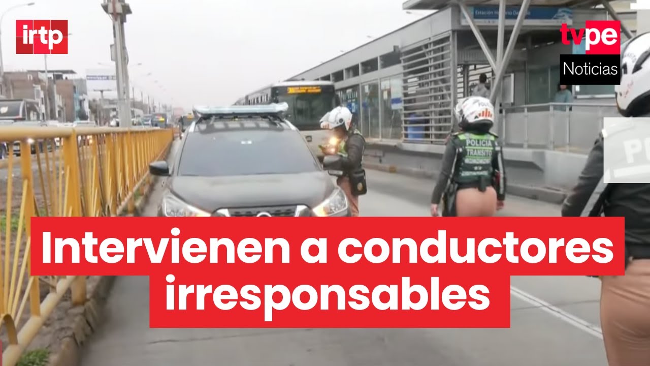 Conductores continúan invadiendo la vía exclusiva del Metropolitano en Independencia