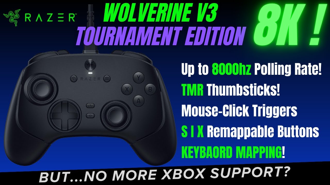 Reviewing the Razer Wolverine V3 Tournament Edition 8k! TMR Sticks, and 8k Polling Rate???