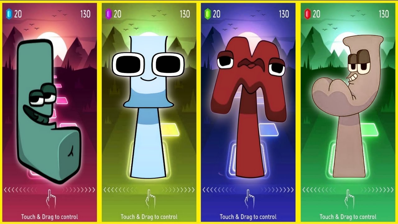 Sprunki OC from alphabet L vs I vs M vs J coffin dance in tiles hop