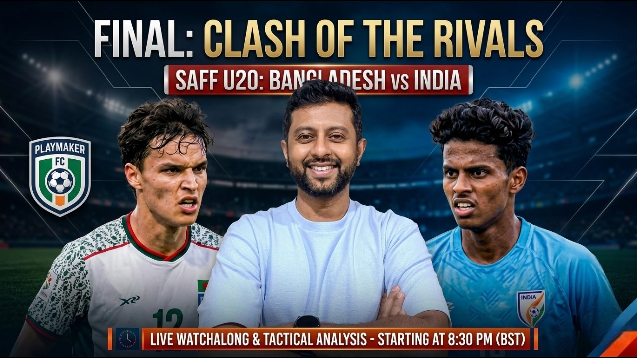 🔴 LIVE | Bangladesh vs India SAFF U20 Final Watchalong + Tactical Analysis