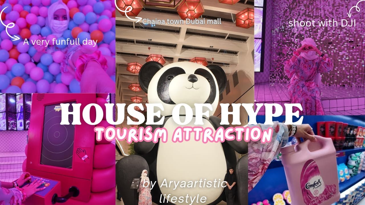 Inside Dubai’s House of Hype 🐼✨ | The Most Instagrammable Tourist Attraction at Dubai Mall! 😱GRWM,🌸🪩