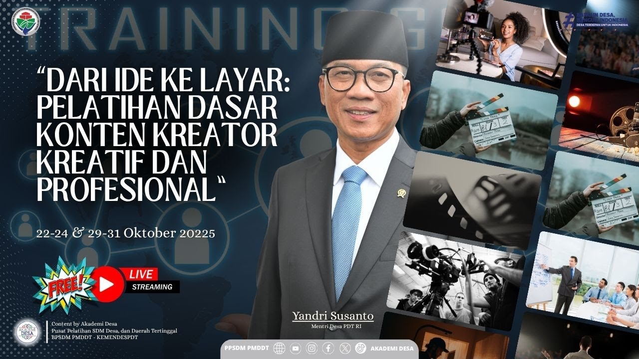 PELATIHAN DASAR KONTEN KREATOR KREATIF DAN PROFESIONAL