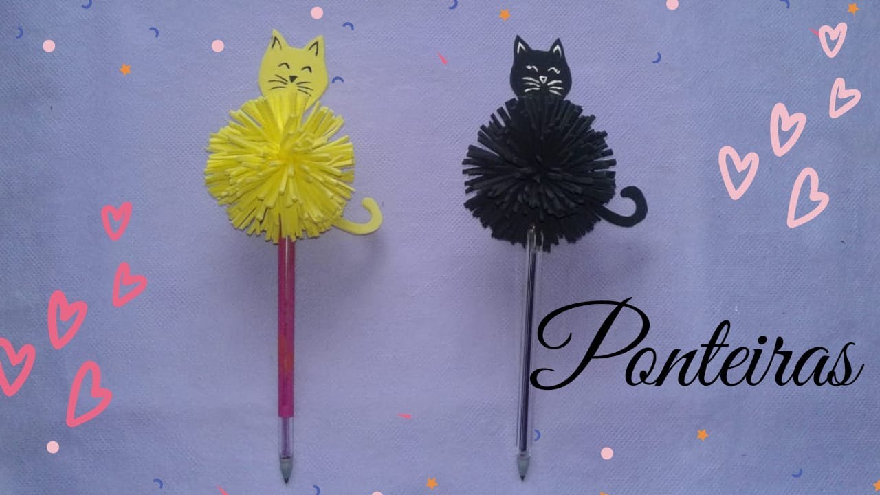 Como fazer ponteira de E.V.A / gatinhos