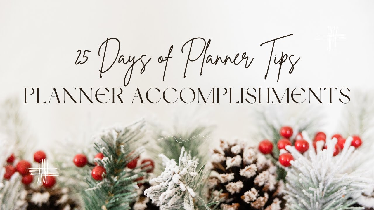 25 Days of Planner Tips 2022