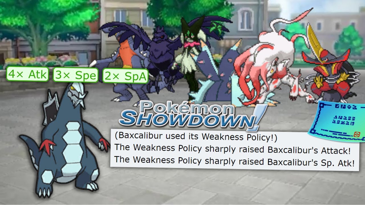 Weakness Policy Baxcalibur (pokemon showdown SWEEP)