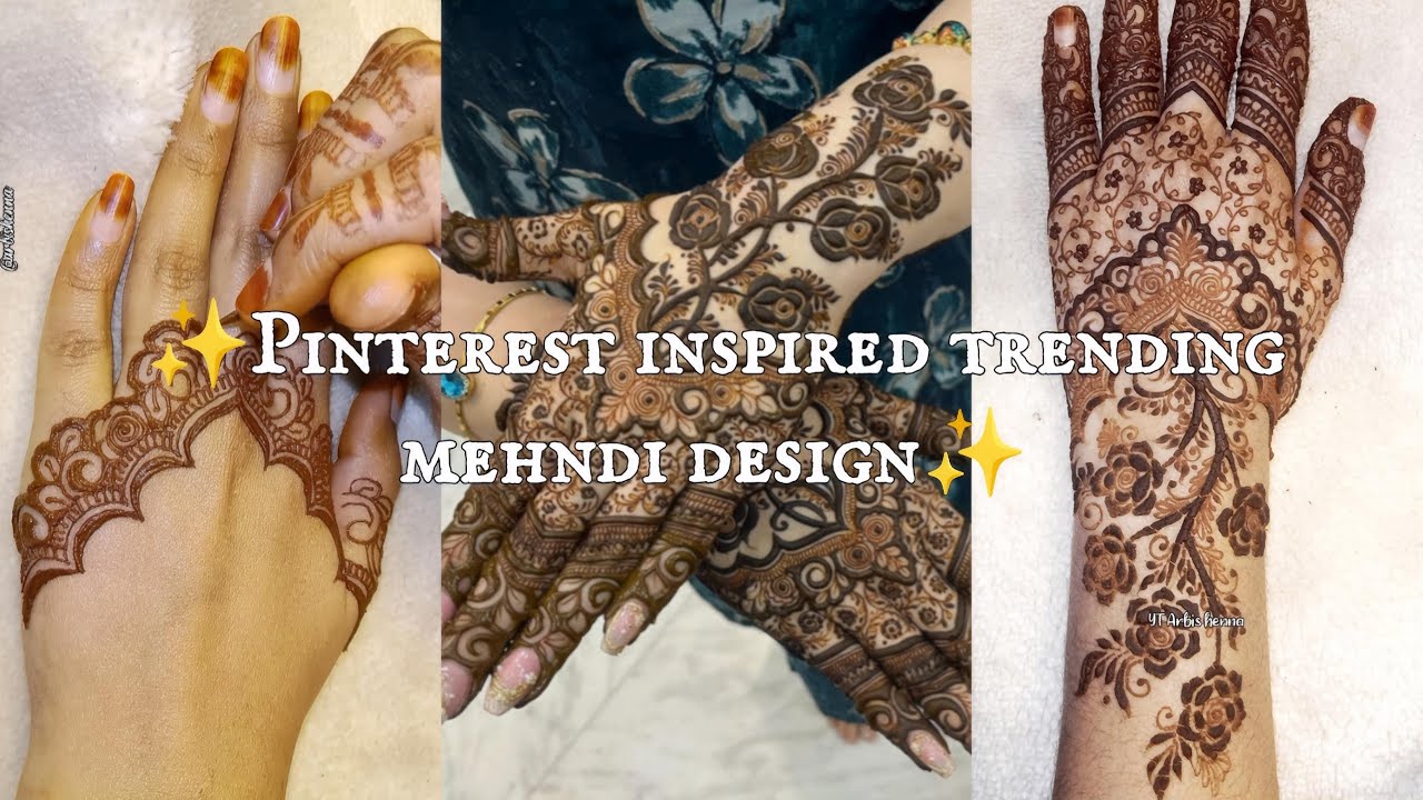 2026 latest pinterest inspired mehndi design for back hand stylish floral henna design #mehndi#henna