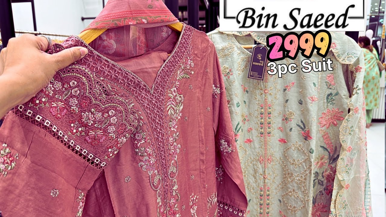 😱Bin Saeed Sale price Eid Collection 😱 3pc Suit Rs.2999  Only 😱 Bin Saeed New Collection 2026 📣♥️
