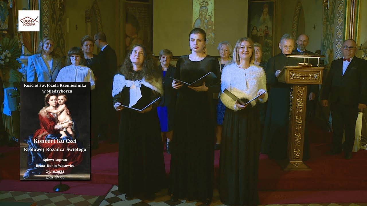 Koncert Ku Czci Królowej Różańca Świętego w kościele pw. św. Józefa Rzemieślnika w Międzyborzu.