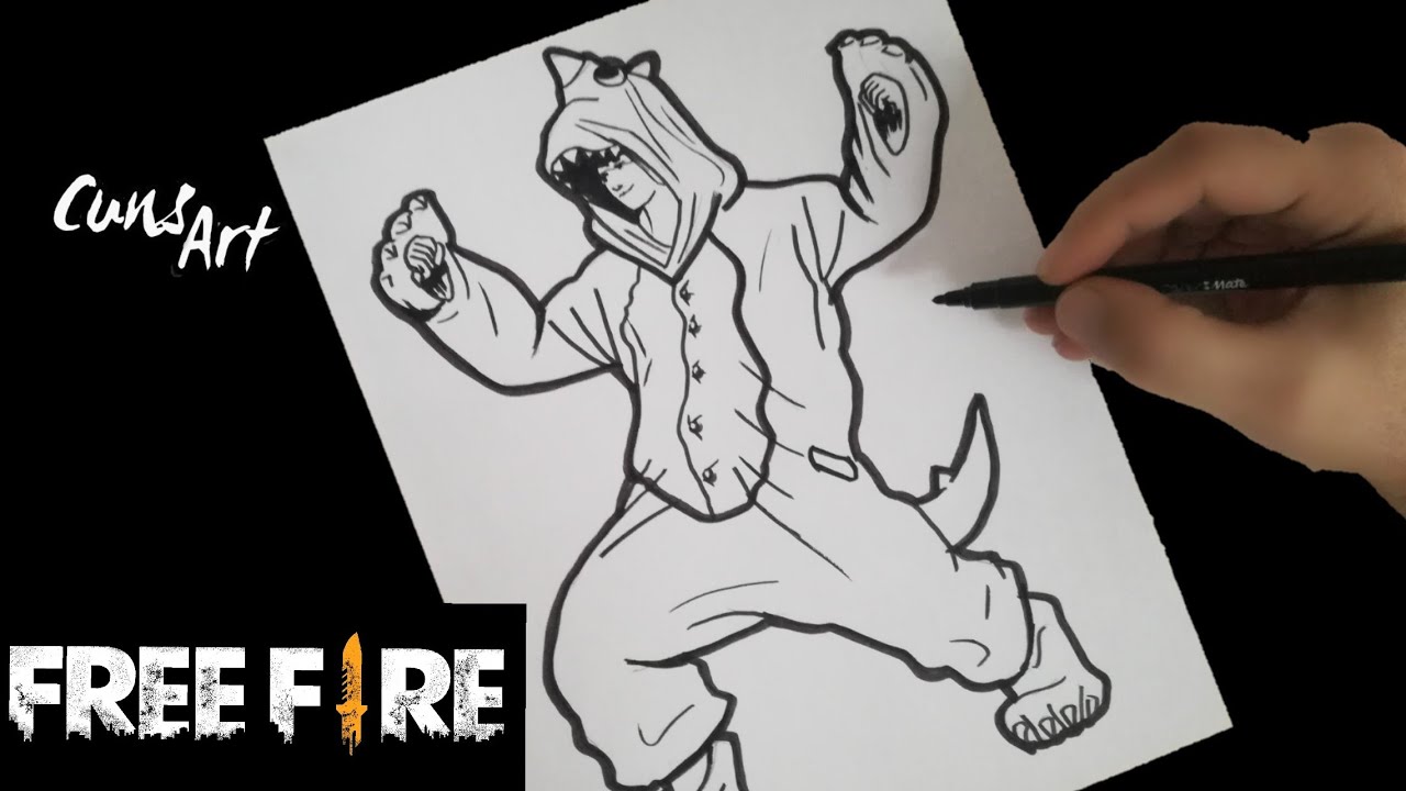 COMO DIBUJAR A DINO / FREEFIRE / how to draw dino