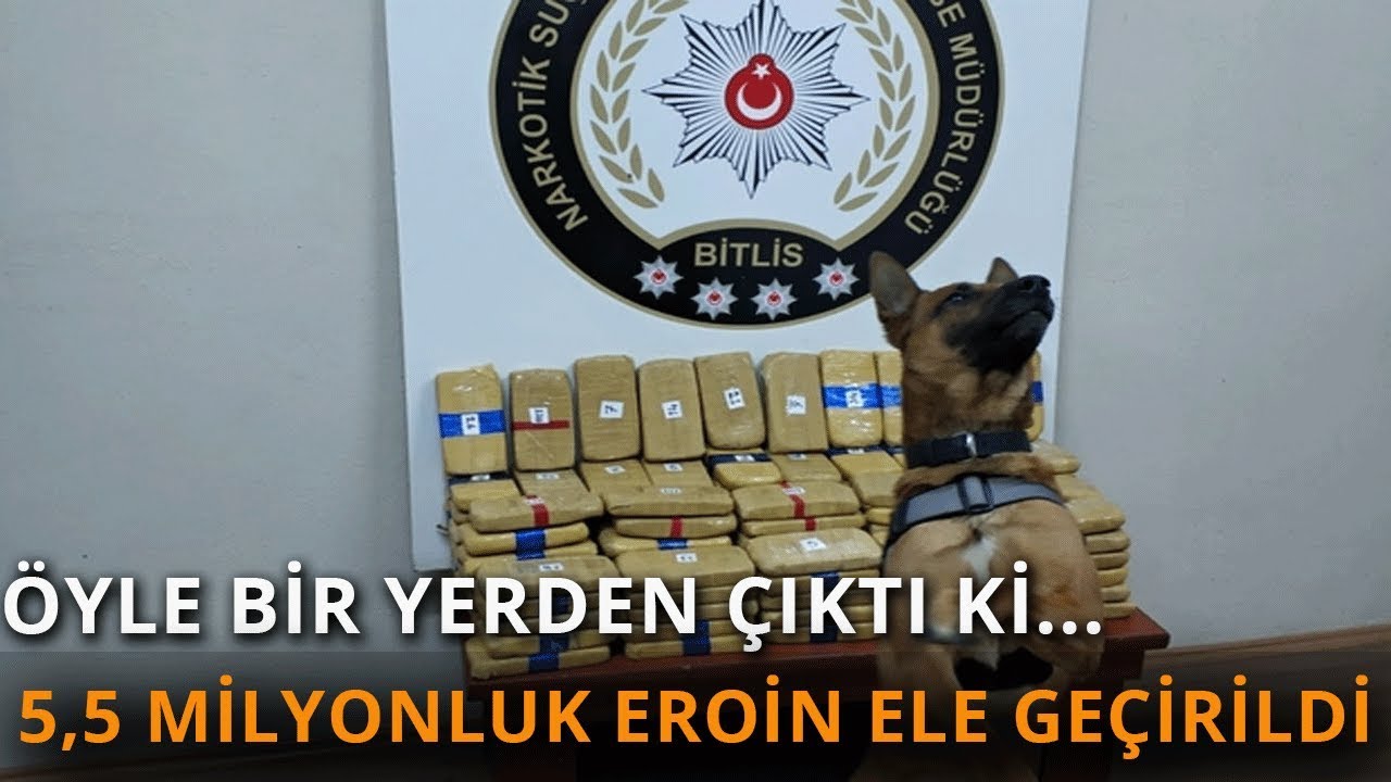 Bitlis’te 5,5 Milyon Değerinde 78 Kilo Eroin Ele Geçirildi