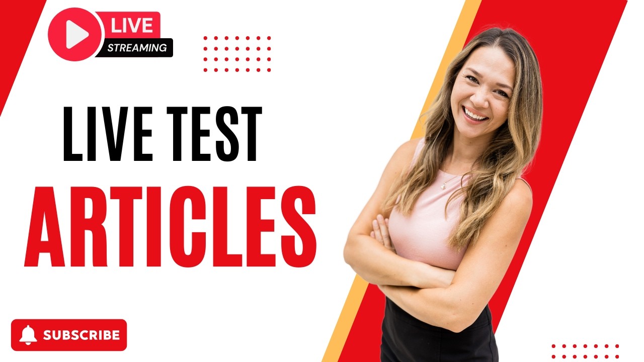 🔥🔥Articles ; Live Test for all exams...🔥🔥  By - Aryansh Sir🔥