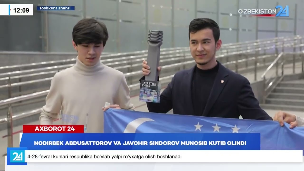 Nodirbek Abdusattorov va Javohir Sindorov munosib kutib olindi I Axborot 24 (03.01.2026)