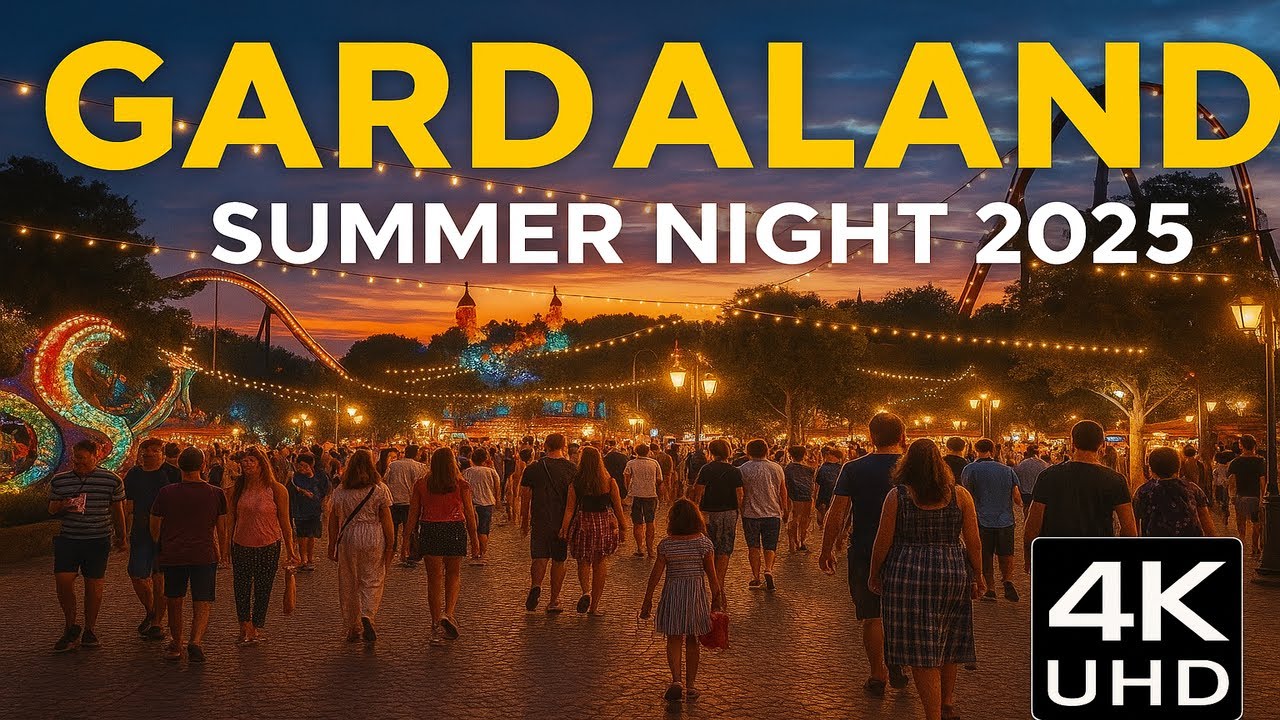 Exploring Gardaland After Dark 🌌 | Summer 2025 Magic | 4K Theme Park Walk