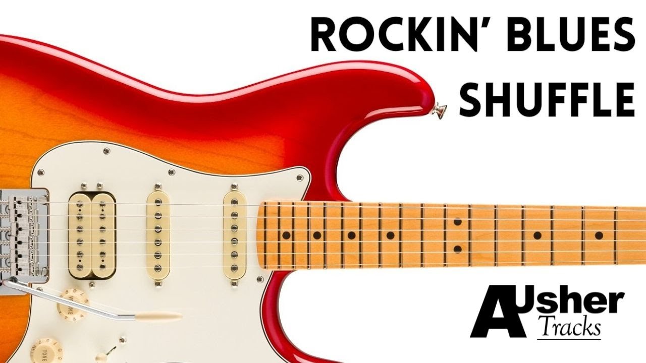 Rockin' Blues Shuffle Guitar Backing Track Jam in A major