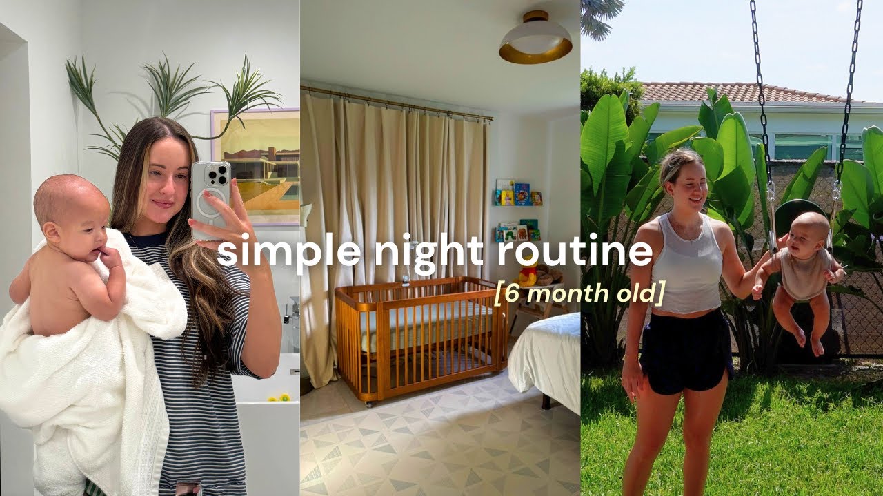TIMESTAMPED NIGHT ROUTINE with our 6 month old baby 😴 how we split responsibilities!