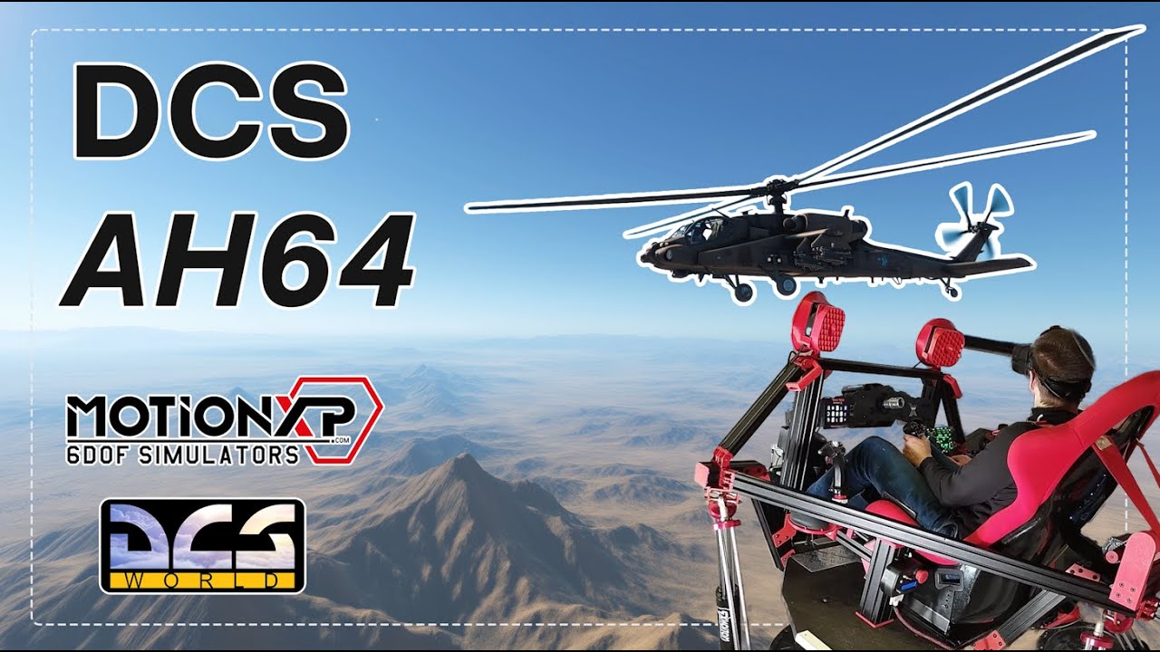 6DOF motion Simulator | DCS AH-64 first flight
