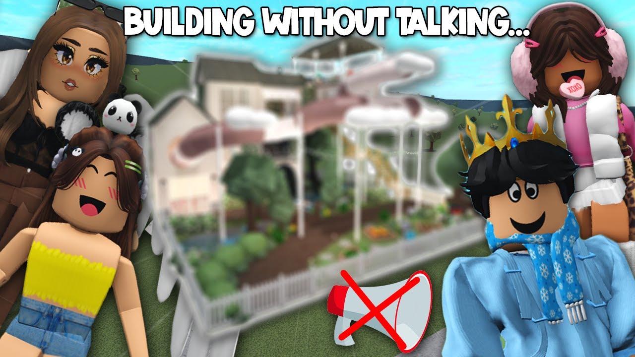 BLOXBURG YOUTUBERS BUILD TOGETHER WITHOUT TALKING...