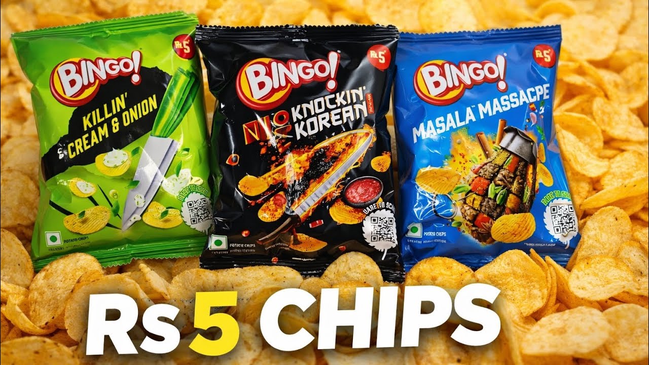 Rs 5 Bingo Chips Review 😱 | Cream & Onion 🔥 Korean ❌ Masala Massacre 💥 | Lays Se Better!
