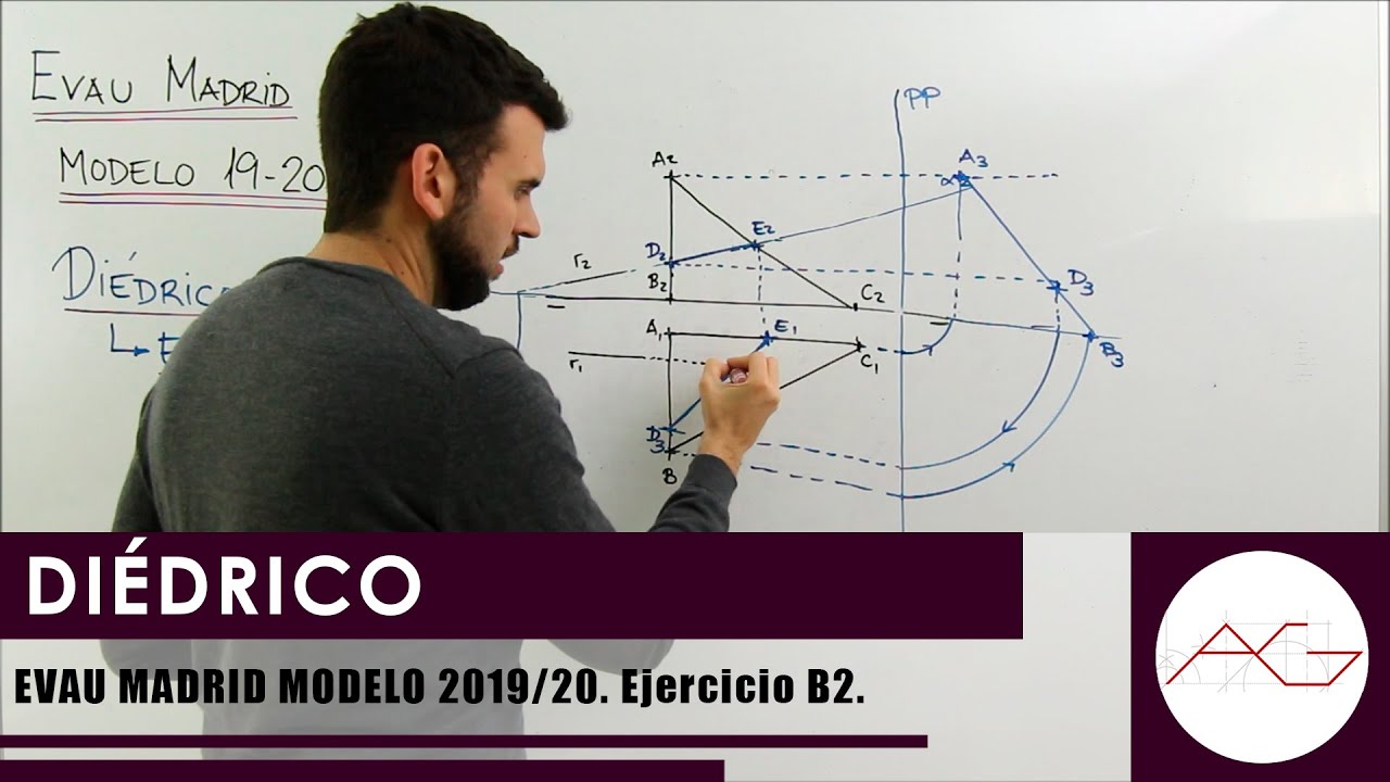 EVAU DIBUJO TÉCNICO MADRID MODELO 2019/20 - Diédrico (B2)