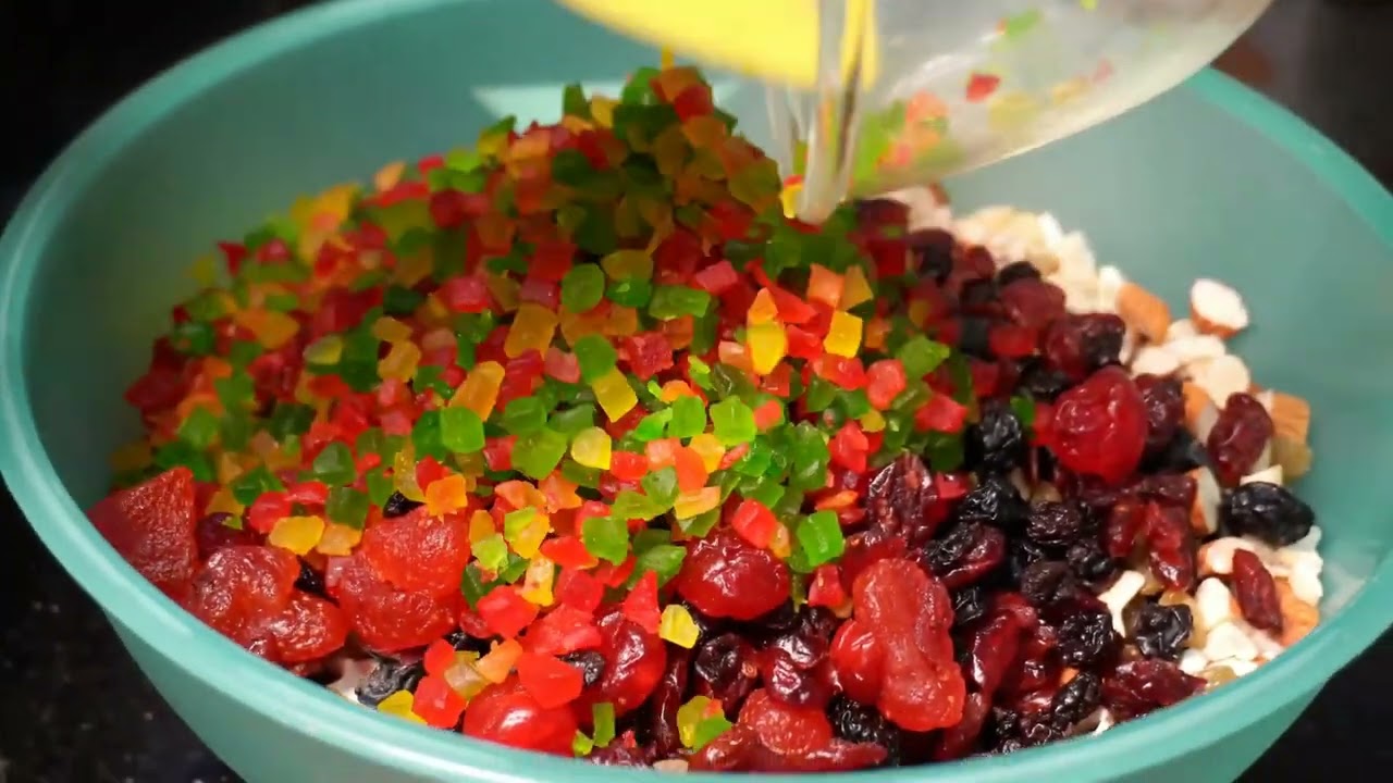 Soaking Dry Fruits for Traditional Christmas Plum Cake 